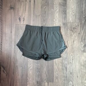 Leg3nd Womens 2-in-1 Running Shorts Dark Gray Athletic Gym Shorts Size Small